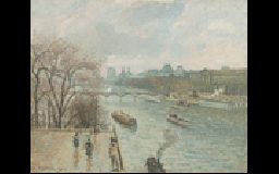 The Louvre, Afternoon, Rainy Weather by Camille Pissarro