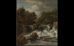 Mountainous Landscape with Waterfall by Jacob van Ruisdael