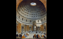 Interior of the Pantheon, Rome by Giovanni Paolo Panini