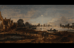 River View by Moonlight by Aert van der Neer