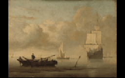 Ships near the Coast during a Calm by Willem van de Velde