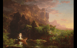 The Voyage of Life: Childhood by Thomas Cole